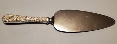 VTG Kirk & Son Sterling Silver Handle Repousse Cake Pie Server Lovely 10 1/4" - Image 1 of 4