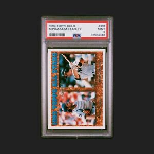 1994 Topps Gold #391 Mike Piazza, Mike Stanley All-Stars PSA 9