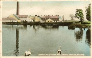 PRINTED POSTCARD OF NETHER PLACE DAM, NEWTON MEARNS, RENFREWSHIRE, SCOTLAND - Picture 1 of 2
