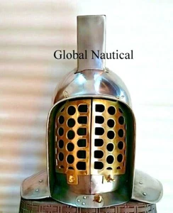 Medieval Gladiator Hoplomachus Helmet Battle-Ready Steel Armor Combat Helmet - Picture 1 of 2