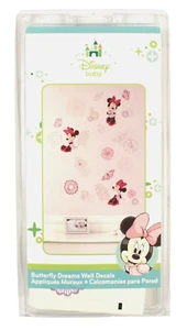 Disney Baby Minnie Butterfly Dreams Wall Decals 4 Sheets 18 X 10 Inches New - Picture 1 of 3