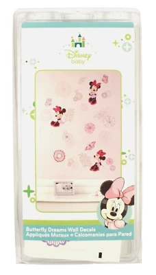 Calcomanías de pared Disney Baby Minnie Butterfly Dreams 4 hojas 18 X 10 pulgadas nuevas Foto 1 de 3