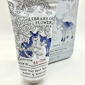 New Library of Flowers Hand Cream Forget Me Knot BR089 Fox Metal Tin Lg 3.4 oz - Picture 1 of 12