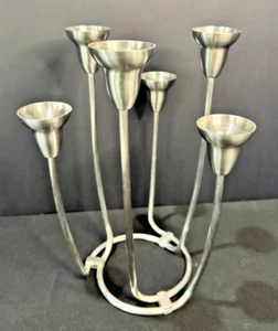 Georg Jensen 6 Arm Swing Kandelaber Vintage Edelstahl Danish Design Modern - Bild 1 von 5