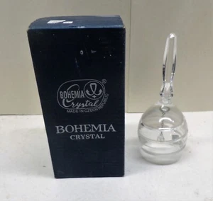 Vintage Bohemia crystal bell with original sticker very nice 5.5 in tall - Picture 1 of 2