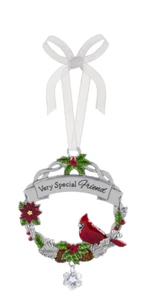 Ganz Cardinal Wreath "Very Special Friend" Zinc - Picture 1 of 1