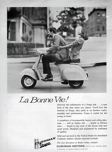 Vespa 150 Sprint 1961 ciclomotor "¡La Bonne Vie!" Anuncio impreso original - Imagen 1 de 1