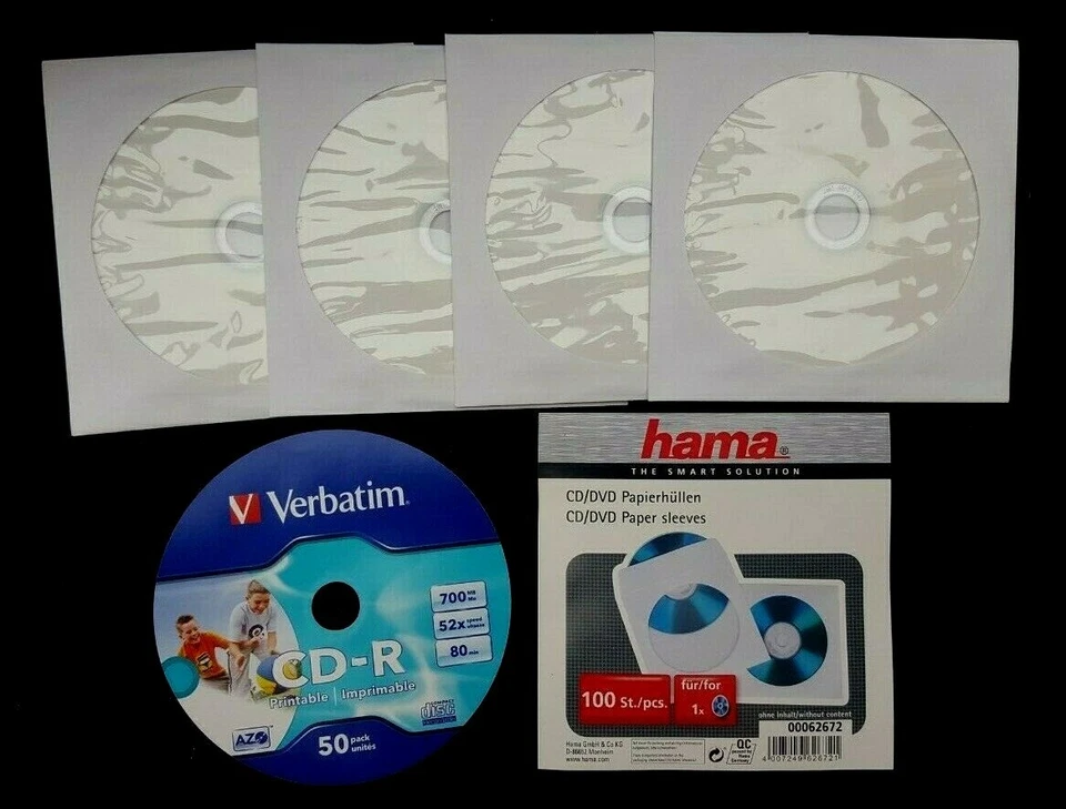 4 Stck. Verbatim -CD - R - 52x - 700 MB in Papierhülle   NEU !! - Bild 1 von 1