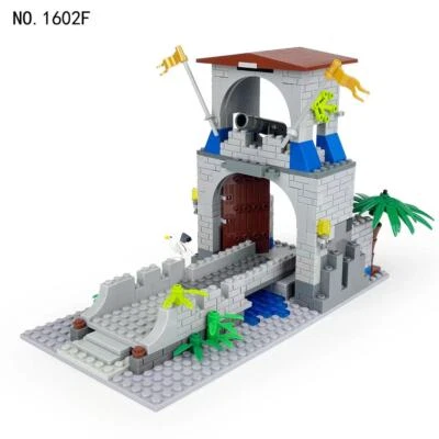 MOC Medieval Pirate Base Gate Tower Bridge PDF Paper Instructions DIY Set Lot - Image 1 of 4