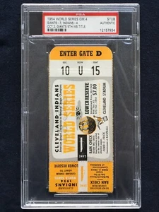 NY Giants 1954 World Series Game 4 Ticket PSA Authentic - Picture 1 of 1