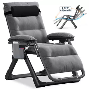 Zero Gravity Lounge Chair Recliner Folding Patio Lawn Chaise Reclining Best Gift - Picture 1 of 14