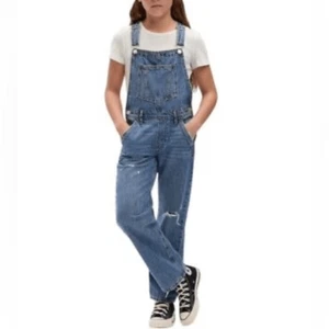 GAP Kids Girls Blue Jean Cotton Denim Overalls Size XL - Picture 1 of 10