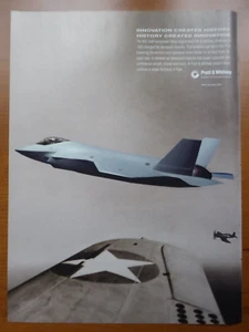 10/2003 PUB PRATT & WHITNEY F135 ENGINE F-35 JSF JOINT STRIKE FIGHTER AD - Imagen 1 de 1