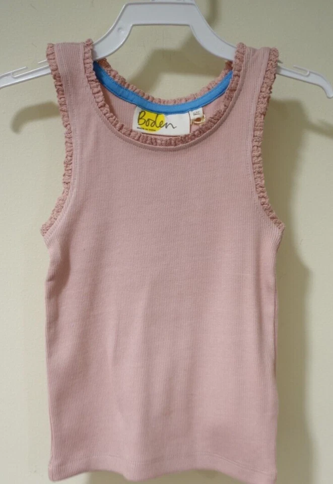 Nuevo con etiquetas Top tejido acanalado con ribete de encaje Boden para niña talla 2-3 Foto 1 de 1