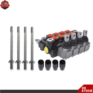 Hydraulic Monoblock Double Acting Control Valve 11 GPM 4 Spool SAE Ports - Picture 1 of 7