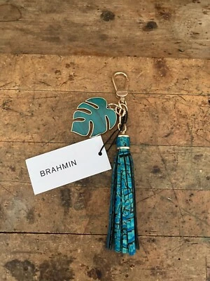 Borla de cuero Brahmin Peacock Melbourne hoja de palma --NUEVA CON ETIQUETAS Foto 1 de 2