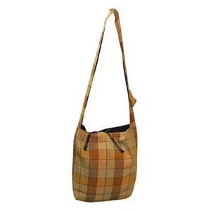 Bolso de tela hippie yogui bolso de fiesta bandolera bolso de hombro (marrón) - Imagen 1 de 2
