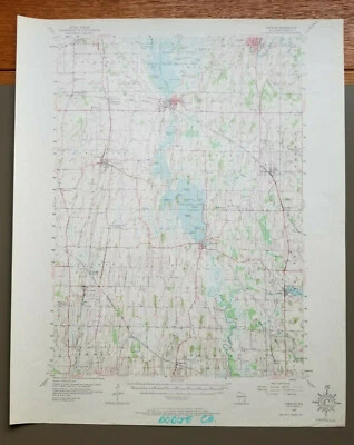 Оригинальная винтажная топографическая карта Horicon, Wisconsin 1955 USGS 21 x 17 дюймов - Изображение 1 из 4