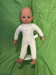 Kingstate Weichkörper Baby Puppe realistische Augen echte Wimpern 17 Zoll Top Zustand!! - Bild 1 von 12