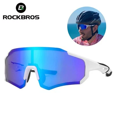 Rockbros Fahrradbrille Sonnenbrille Sportbrille polarisiert Radbrille Weiß - Bild 1 von 4