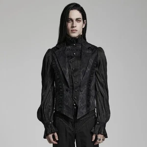 Punk Rave Gospel Textured Waistcoat Vest • Ships in 2-4 Weeks • Gothic - Picture 1 of 8