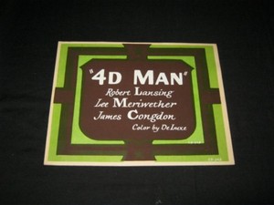 Original HandMade Title Card 4D MAN Yeaworth ROBERT LANSING Lee Meriwether 