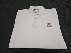 Moschino Couture NUEVO Clásico Bordado Peluche Blanco Polo/Camisa de Golf Talla 36 - Imagen 1 de 13