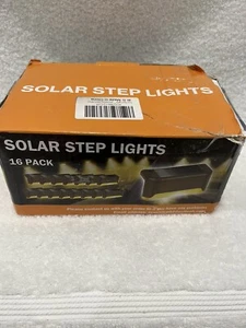 Solar LED Deck Step Lights Outdoor Pathway Stairs Step Fence 16 Pack Waterproof - Picture 1 of 12