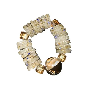 Boutique Runway Beaded Stretch Bracelet Statement - Picture 1 of 5