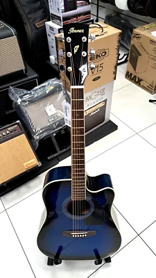 IBANEZ PF15ECE TBS Blu Sunburst Chitarra Acustica Amplificata con Tuner + Borsa - Immagine 1 di 4