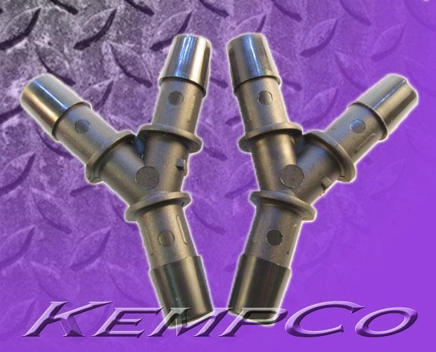(2) 3/8" Mangueira-Barb Y WYE Conector Encaixe Preto Nylon HHO Air Fuel 3-Way Split - Imagem 1 de 1