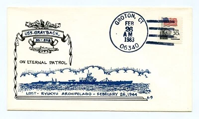 EE. UU. ESPALDA GRIS (Submarino SS 208) EE. UU. Cubierta Naval (26 de febrero de 1983) Foto 1 de 2