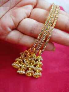 Indian Ethnic Bollywood Bracelet Gold Plated AD CZ Bangles Fashion Jewelry Set
