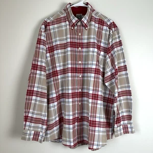 Cinch Shirt Mens Large Red Rodeo Shirt Plaid Long Sleeve Collared Button Down - Picture 1 of 8