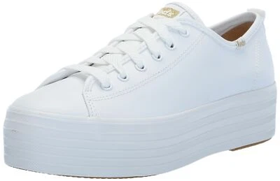 Triple Up Leather Sneaker Womens White Leather 7 Medium - Image 1 of 4