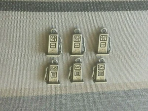 DRIVE ON THIS ROAD 2 3D GAS PUMP PEWTER CHARMS All New. - Picture 1 of 1