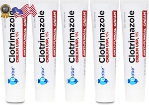 5 Pack Anti Fungal Cream Cure Athletes Foot Jock Itch,Compare to Lotrimin AF 1% - Picture 1 of 12