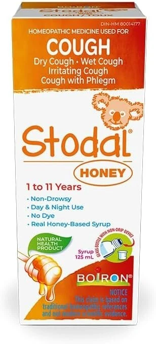 BOIRON Childrens Stodal Cough Syrup, Honey 125 ML exp 10/26 NEW - Image 1 of 4