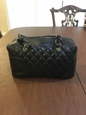AUTHENTIC CHANEL CAMBON BOWLER BAG BLACK - Image 1 of 4