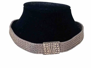 Vintage John Hardy Sterlingsilber breite Kette Gürtelschnalle Halsband Halskette schwer - Bild 1 von 12