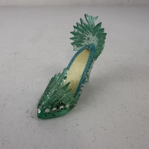 Disney Parks Frozen Elsa scarpa passerella ornamento tacco alto 4” glitter Natale - Foto 1 di 7