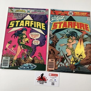 Lote de cómics de DC Starfire #1 y #2 1976 grado medio alto mujer rebelde mundo esclavizado - Imagen 1 de 5