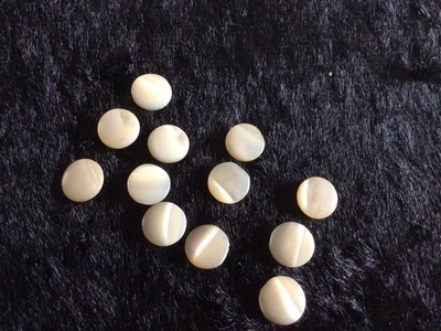 Antique Mother of Pearl Buttons x 12 Small Sewing Crafts - Image 1 of 4