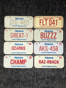 ARKANSAS mini cereal license plate lot of 8 all different - Picture 1 of 1