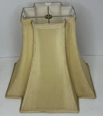 "Pantalla de lámpara de diseño de esquina invertida campana cuadrada de lujo de 14"" rara Royal Designs" Foto 1 de 4