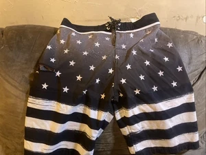Burnside Herren Freizeit Golf Shorts Sterne und Streifen Herren Größe 32 - Bild 1 von 4