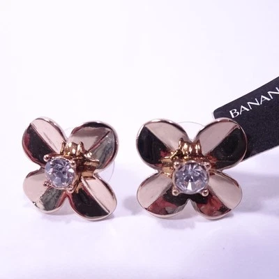 PENDIENTES Banana Republic para mujer metales flor cristal nuevos con etiquetas 38 Foto 1 de 4