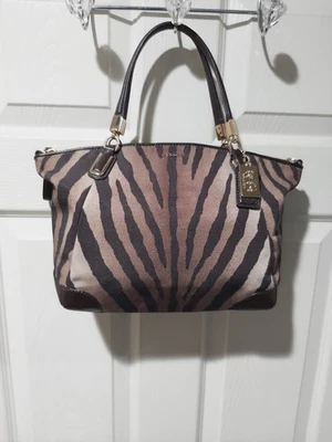 Coach Animal Zebra Print Striped  Madison Shoulder Crossbody Bag Purse - Image 1 of 4