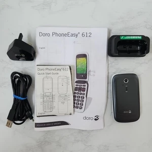Doro 6520 Flip Mobile Phone Graphite/White - VGC - O2 Lock - Picture 1 of 15