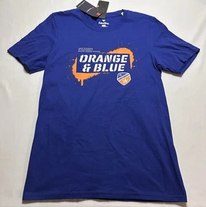 FC Cincinnati Fanatics Shirt Adult Small Blue And Orange MLS Short Sleeve Soccer - Picture 1 of 9